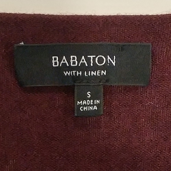 Babaton Linen/Wool V-Neck - Picture 3 of 5